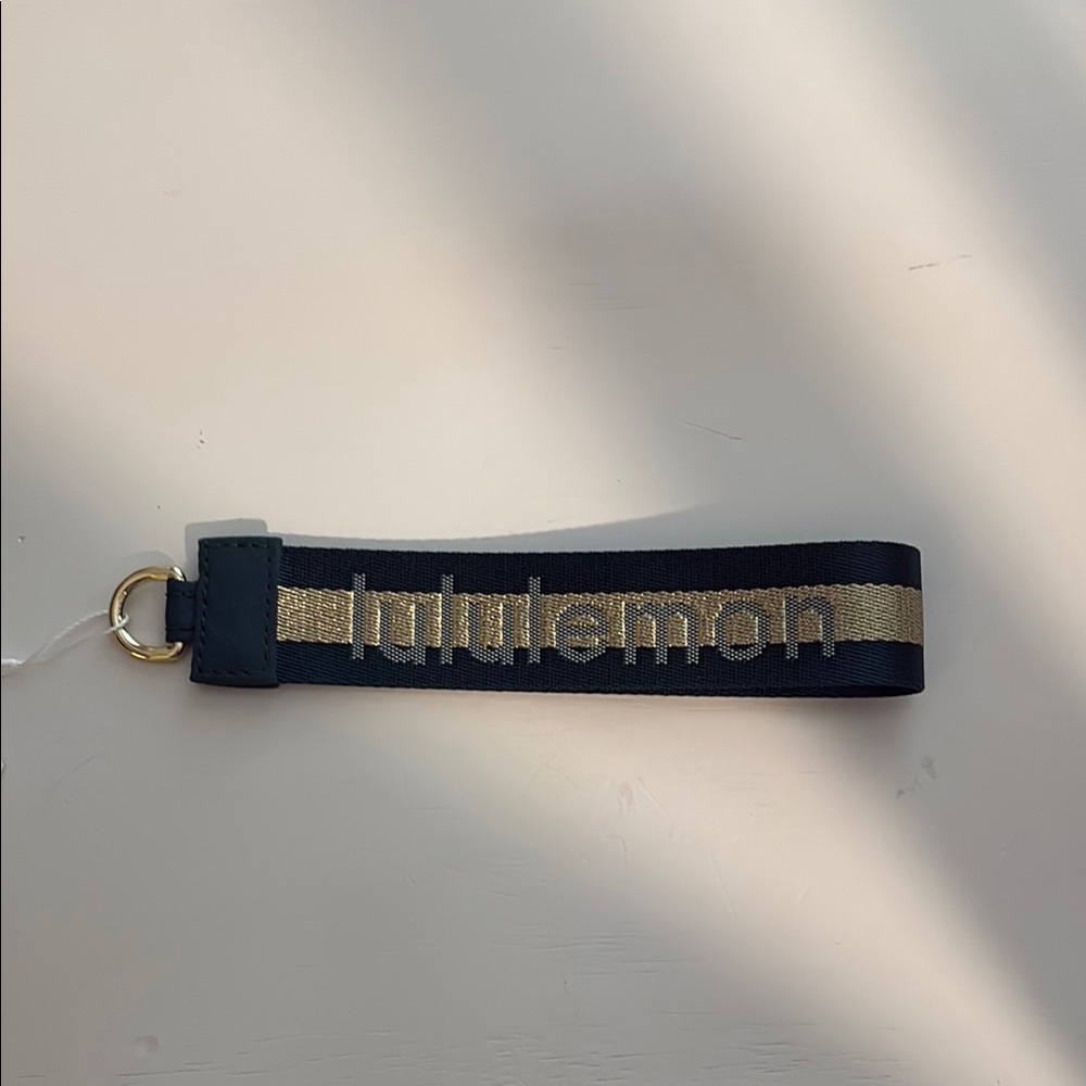 lululemon athletica Green and Gold Keychain